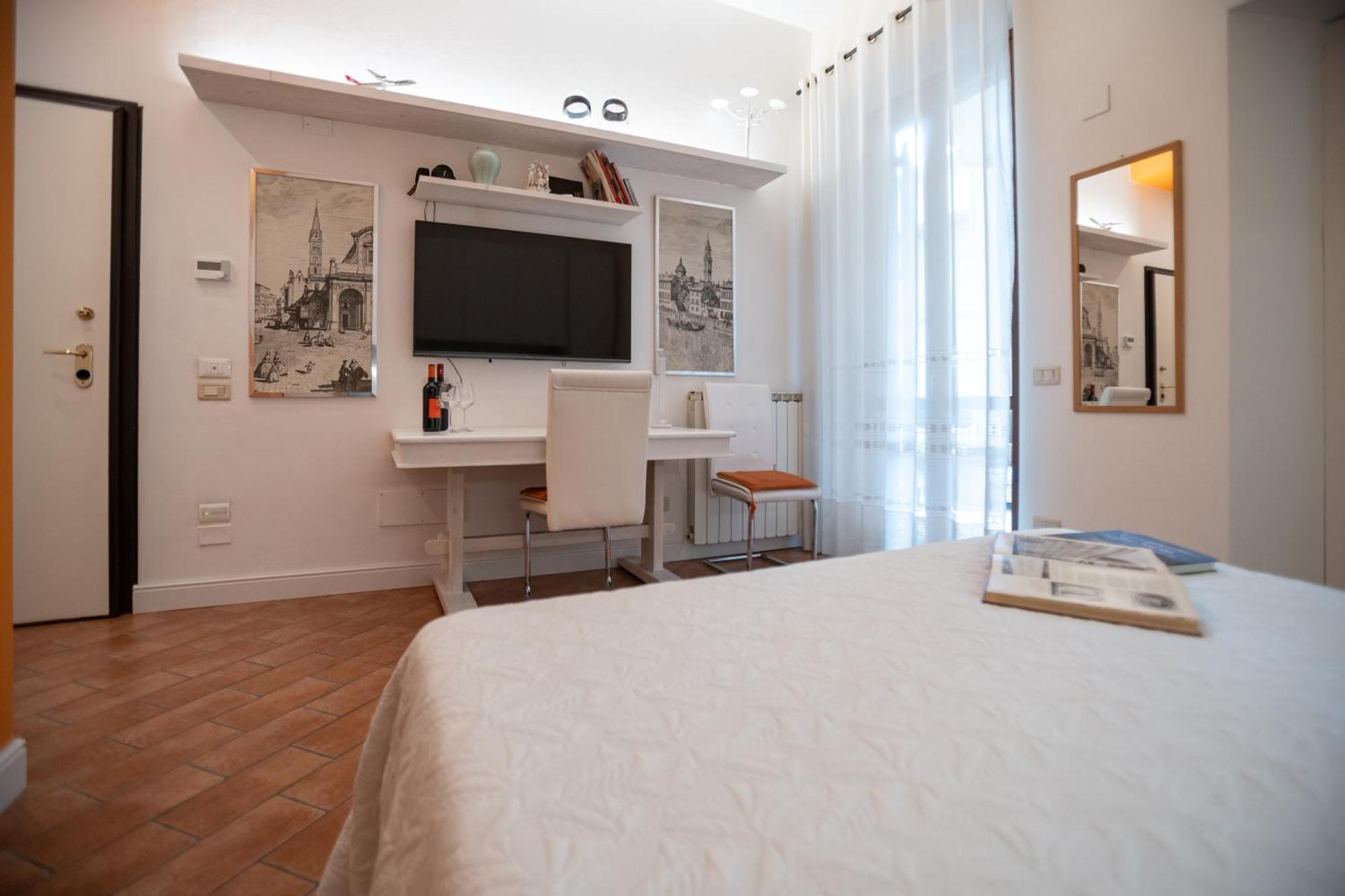 Indipendent Studio Apartment With Terrace - Parking Florenţa Exterior foto